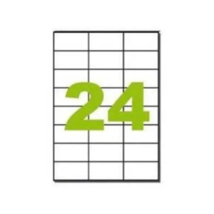 Lipnios etiketės 70 x 36 mm, 24 lape, 100 vnt.