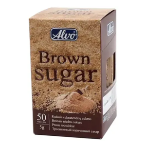 Cukrus rudas piršteliais Alvo, 5 g x 50 vnt.