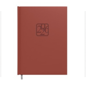 Darbo knyga - kalendorius TIMER 2025 m, A5, minkštas viršelis, ruda sp.