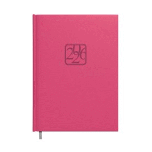 Darbo knyga - kalendorius TIMER 2025 m, A5, minkštas viršelis, avietinė raudona sp.