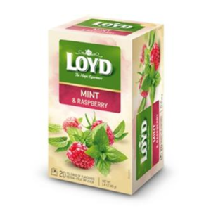 Arbata žolelių ir vaisių LOYD Mint & Raspberry, 20 pak.