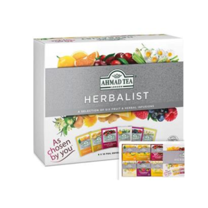 Arbata vaisinė ir žolelių AHMAD HERBALIST rinkinys, 60 pak.
