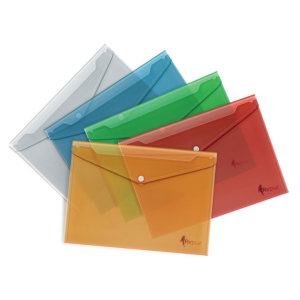 Aplankas A4 FORPUS su spaustuku, praplatintas, skaidriai žalias