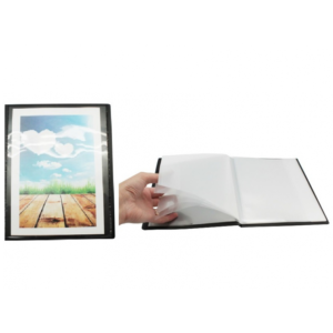 Prezentacinis aplankas, A4, su 20 įmaučių, kietu viršeliu