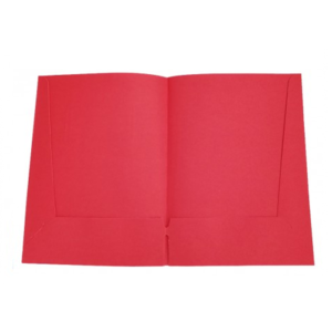Aplankas A4 kartoninis, 2 kišenės, 190 g, raudonas