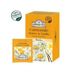 Arbata vaisių ir žolelių AHMAD ALU CAMOMILE HONEY & VANILLA, 20 pak.