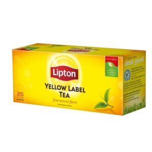 Arbata LIPTON YELLOW juodoji, 25 pak.