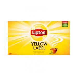 Arbata LIPTON YELLOW juodoji, 50 pak.