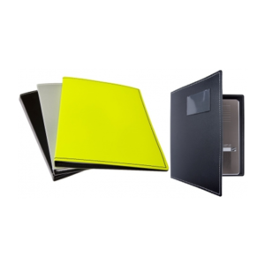 Konferencinis aplankas A4 su bloknotu, juoda sp.