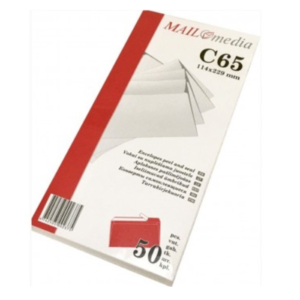 Vokas C65 (114 x 229 mm), 80 g, su juostele, 25 vnt.