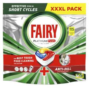 Automatinių indaplovių kapsulės FAIRY Platinum plus LEMON