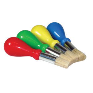 Vaikiškas teptukas apvalia rankena