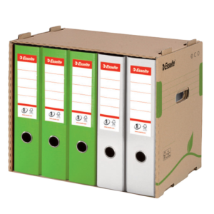 Dėžė archyvinė segtuvams ESSELTE ECO, 427 x 343 x 305 mm, FSC, ruda sp.