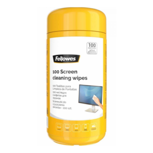 Drėgnos servetėlės FELLOWES ekranų valymui, 100 vnt.