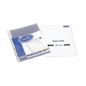 Įmautės BANTEX, A4, matinės, 220 x 300 mm, plačios, pakuotė 50 vnt.