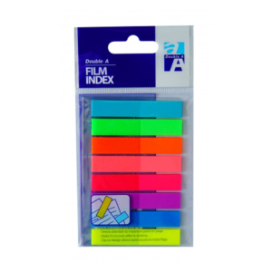 Indeksai žymekliai DOUBLE A, 8C, 45 x 8 mm, plastikiniai, 8 spalvos