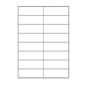 Lipnios etiketės 105 x 37 mm, 16 vnt. lape, 100 l.