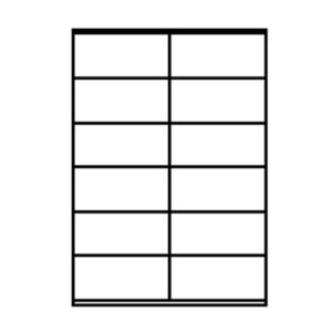 Lipnios etiketės 105 x 48 mm, 12 vnt. lape, 100 l.