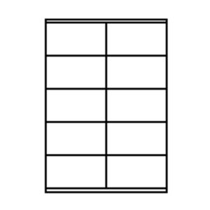 Lipnios etiketės 105 x 57 mm, 10 vnt. lape, 100 l.