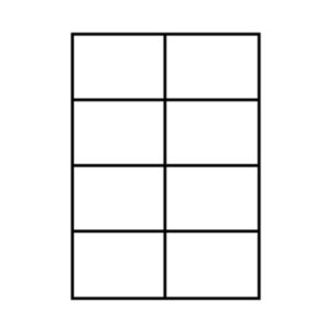 Lipnios etiketės 105 x 74 mm, 8 vnt. lape, 100 l.