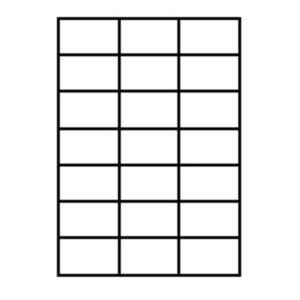 Lipnios etiketės 70 x 42,3 mm, 21 vnt. lape, 100 l.