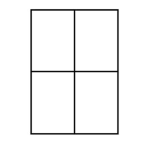 Lipnios etiketės 105 x 148,5 mm, 4 vnt. lape, 100 l.