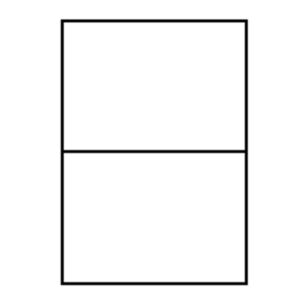 Lipnios etiketės 210 x 148,5 mm, 2 vnt. lape, 100 l.