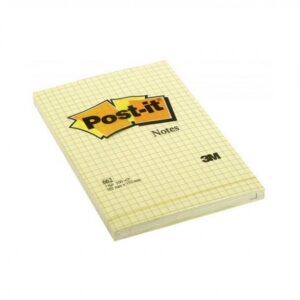 Lipnūs lapeliai 3M POST-IT langeliais 102 x 152 mm, gelsva sp.