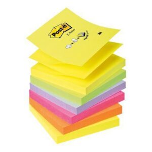Lipnūs lapeliai 3M POST-IT Z - note 76 x 76 mm, ryškių sp.