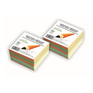 Lapeliai užrašams 90 x 90 mm, neklijuoti, 500 l, spalvoti