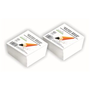 Lapeliai užrašams 90 x 90 mm, klijuoti, 500 l, balta sp.