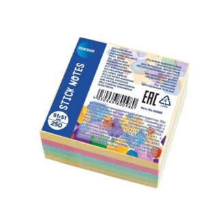 Lipnūs lapeliai CENTRUM, 51 x 51 mm, kubas, 5 x 50 l., pastelinių sp.