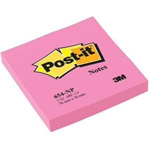 Lipnūs lapeliai 3M POST-IT Neon 76 x 76 mm, rožinė sp.