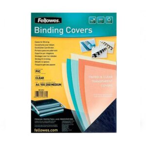 Įrišimo viršeliai FELLOWES A4 skaidrūs, 200 mk, 100 l
