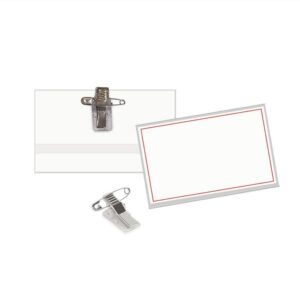 Vardinių kortelių dėklas 55 x 90 mm, 1 vnt., segamas, skaidrus