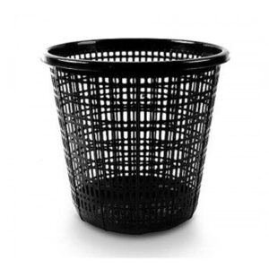 Šiukšliadėžė FORPUS 10 l, plastikinė, perforuota, juoda sp.