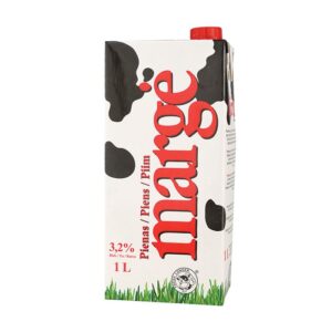 Pienas MARGĖ, 3,2%, 1 l