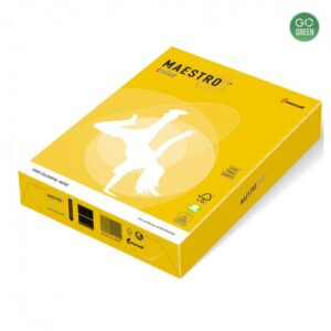 Popierius MAESTRO COLOR A4 80 g, 500 l., Nr. 50, ryškiai geltona sp.