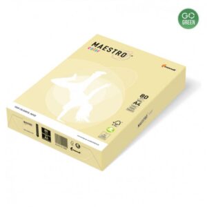 Popierius MAESTRO COLOR A4 80 g, 500 l., Nr. 23, šv. geltona sp.