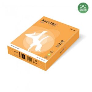 Popierius MAESTRO COLOR A4 80 g, 500 l., neoninė oranžinė sp.