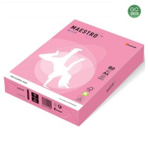 Popierius MAESTRO COLOR A4 80 g, 500 l., neoninė rožinė sp.