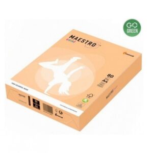 Popierius MAESTRO COLOR A4 80 g, 500 l., Nr. 24 lašišos rausva sp.