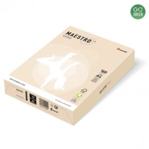Popierius MAESTRO COLOR A4 160 g, 250 l., Nr. 20, kreminė sp.