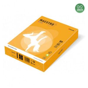 Popierius MAESTRO COLOR A4 80 g, 500 l., Nr. 10, šv. oranžinė sp.