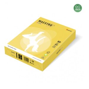 Popierius MAESTRO COLOR A4 80 g, 500 l., Nr. 39, geltona sp.