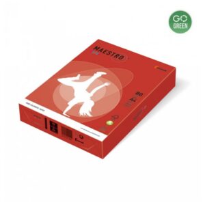 Popierius MAESTRO COLOR A4 80 g, 500 l., Nr. 44, tamsiai raudona sp.