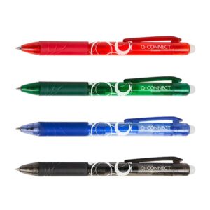 Gelinis rašiklis Q-Connect 1 mm, su trintuku, mėlynas