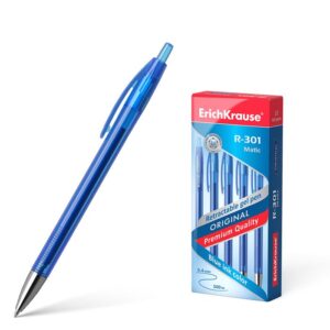 Gelinis rašiklis Erich Krause SR-301, 0,5 mm, automatinis, mėlynas