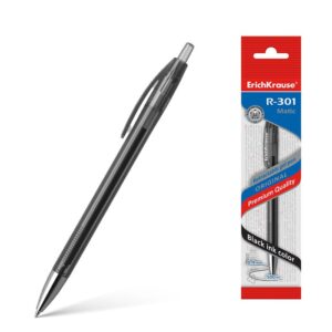 Gelinis rašiklis Erich Krause SR-301, 0,5 mm, automatinis, juodas