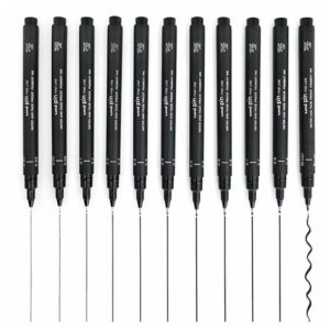 Rašiklis UNI PIN-200, 0,1 mm, raudonas